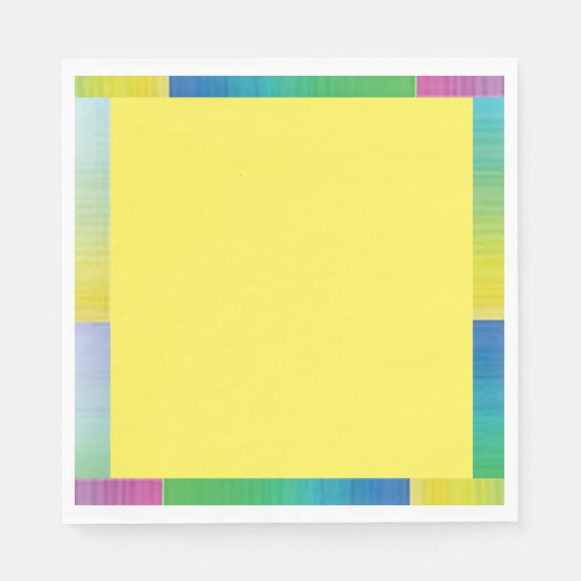 Multi Colour Square Paper  Napkin (Front)