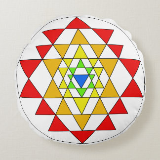 Multi Colour Sri Yantra Meditation Cushion
