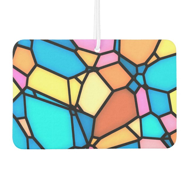 Multi-Colour Stained Glass  Car Air Freshener (Front)