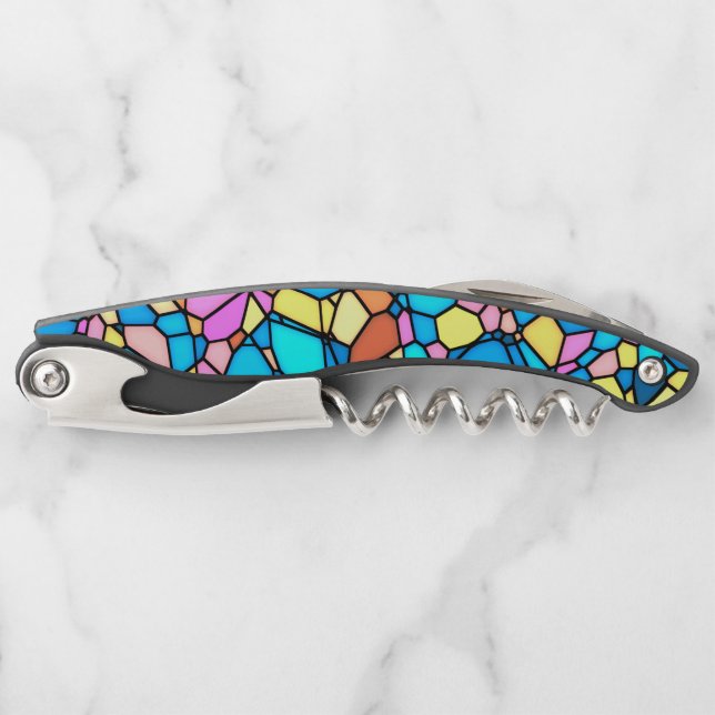Multi-Colour Stained Glass  Corkscrew (Front)