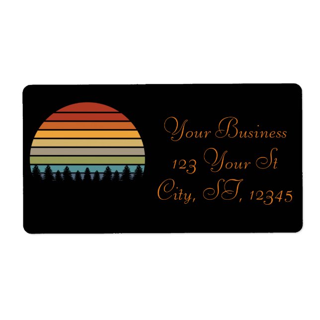Multi-colour striped sun with trees Thunder_Cove (Front)