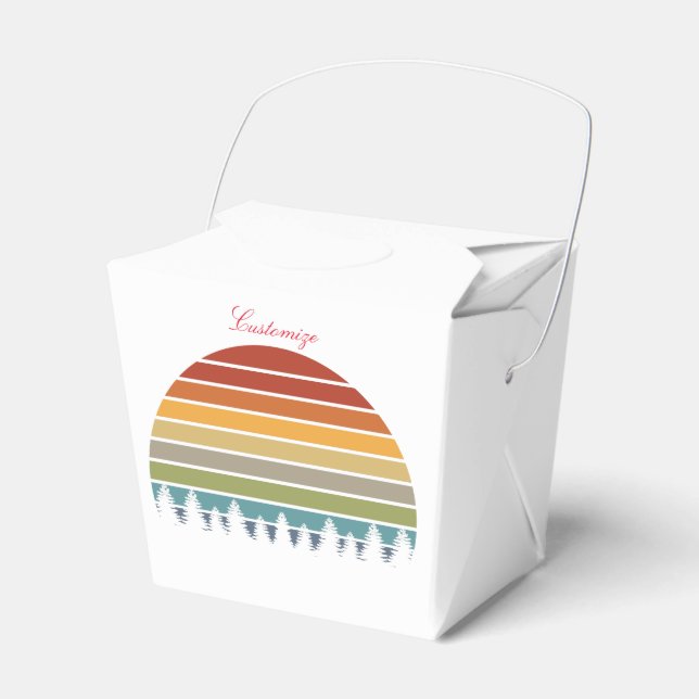 Multi-colour striped sun with trees Thunder_Cove Favour Box (Front Side)