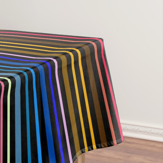 Multi Colour Striped Tablecloth (In Situ)