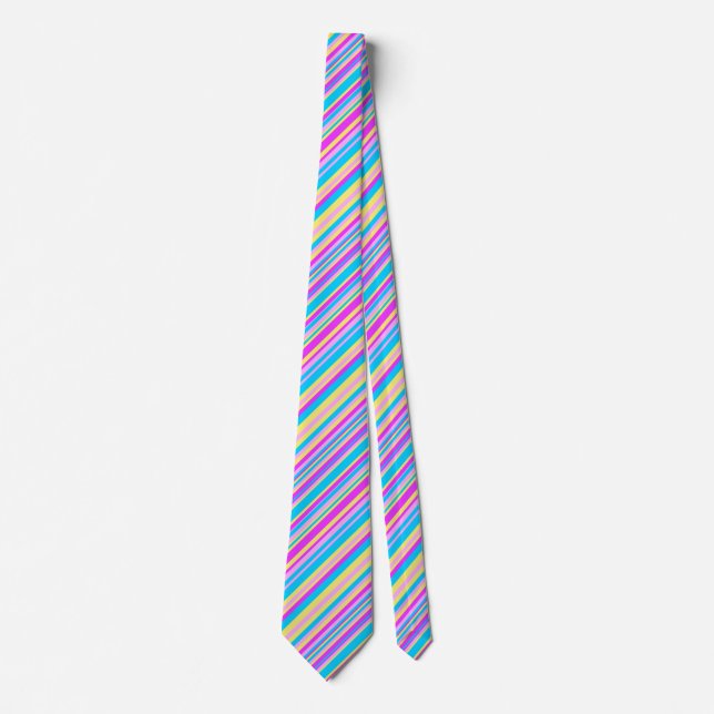 Multi-colour Stripes 3 - Diagonal Tie (Front)