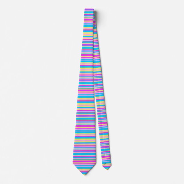Multi-colour Stripes 3 Tie (Front)