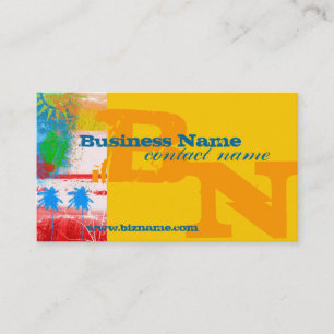 Multi Colour Surfing Business Card