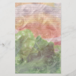 Multi Colour Swirls stationery-optional lines Stationery
