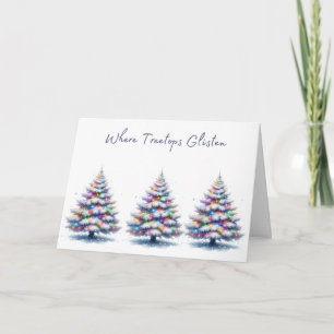 Multi Colour tree Christmas Card