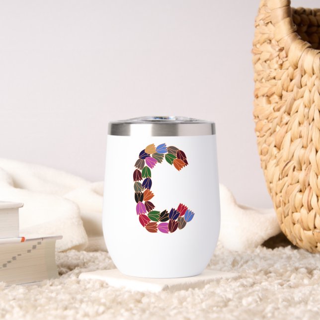 Multi-colour Tulip Lettered “C” (Living Room (Rotated))