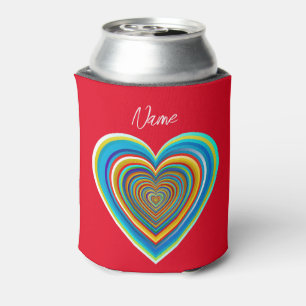 Multi-colour Valentine Heart Thunder_Cove Can Cooler