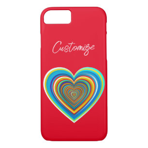 Multi-colour Valentine Heart Thunder_Cove  Case-Mate iPhone Case