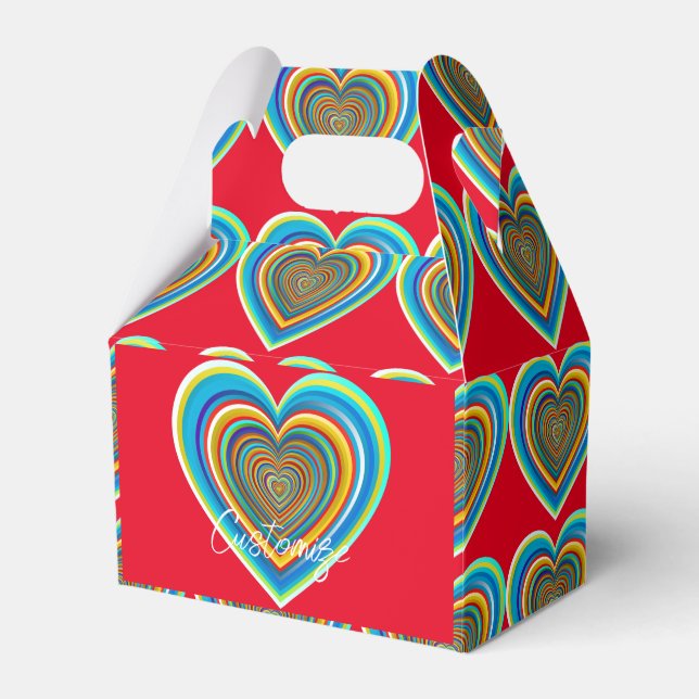 Multi-colour Valentine Heart Thunder_Cove Favour Box (Front Side)