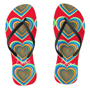 Multi-colour Valentine Heart Thunder_Cove Jandals