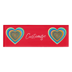 Multi-colour Valentine Heart Thunder_Cove Name Tag
