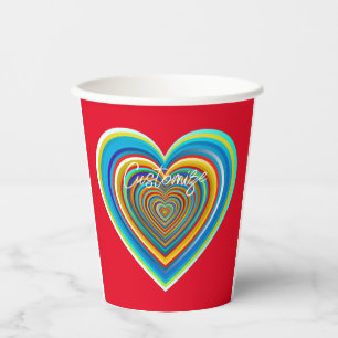 Multi-colour Valentine Heart Thunder_Cove Paper Cups
