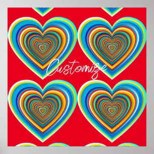 Multi-colour Valentine Heart Thunder_Cove Poster