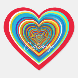 Multi-colour Valentine Heart Thunder_Cove Sticker