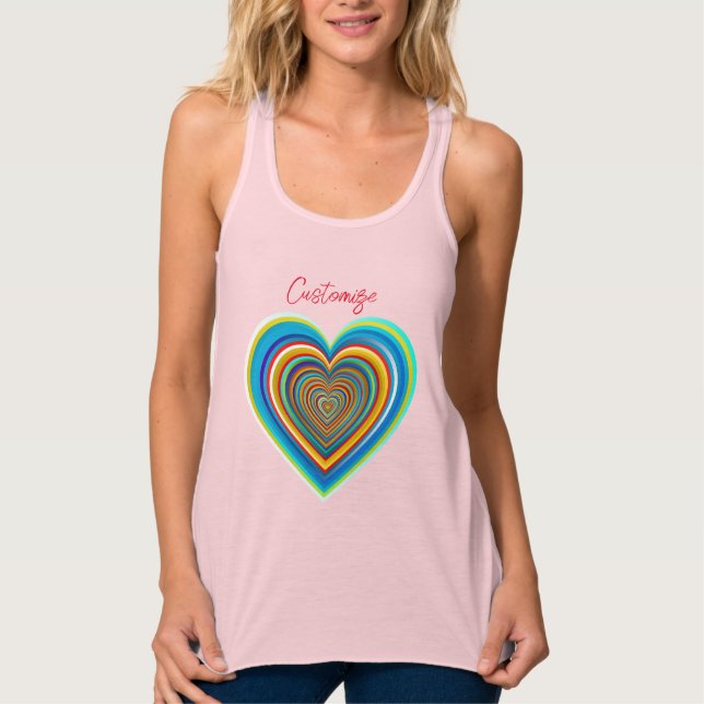 Multi-colour Valentine Heart Thunder_Cove T-Shirt Singlet (Front)