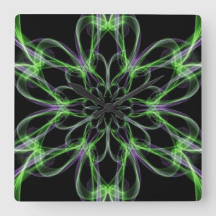 Multi Coloured Abstact Art Square Wall Clock