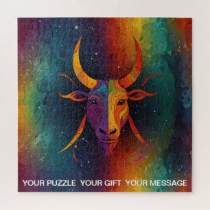 Multi Coloured Abstract Celestial Zodiac  Jigsaw Puzzle