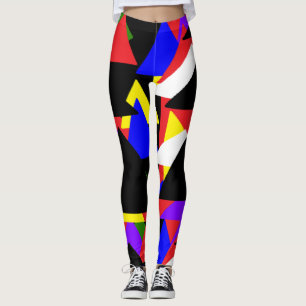 Multi-Coloured Abstract Leggings