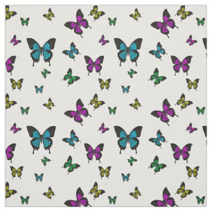 Multi coloured Butterfies, Swallow tail Butterfly Fabric
