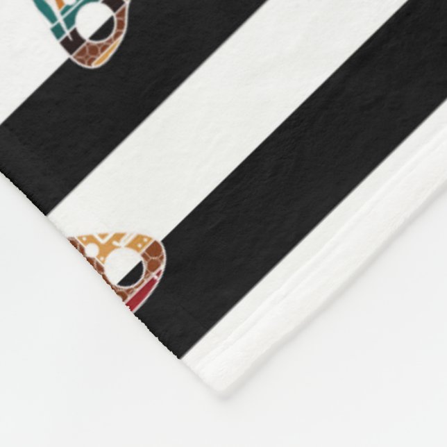 Multi-coloured butterfly fleece blanket (Corner)