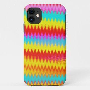 Multi coloured chevron stripes iPhone 11 case
