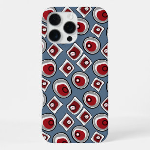 Multi-coloured circles and rings retro sixties iPhone 16 pro max case