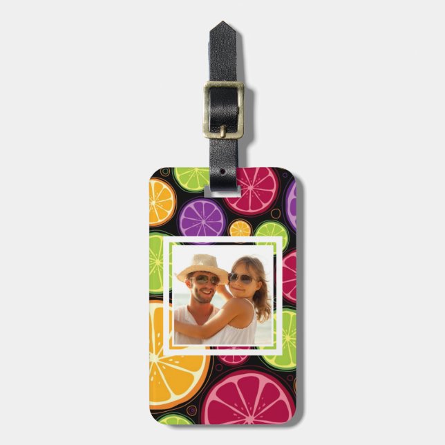 Multi Coloured Citrus | Add Your Photo Luggage Tag (Front Vertical)