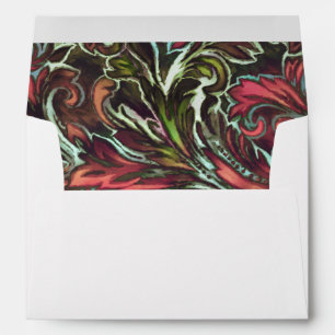 Multi Coloured Dazzling Damask Envelope