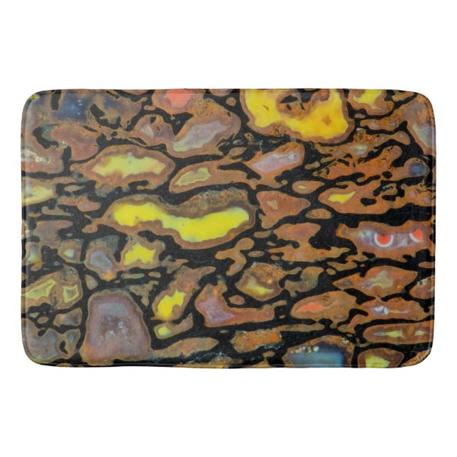 Multi Coloured Dinosaur Bone Bath Mat (Front)