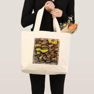 Multi Coloured Dinosaur Bone Large Tote Bag