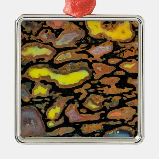 Multi Coloured Dinosaur Bone Metal Tree Decoration (Front)