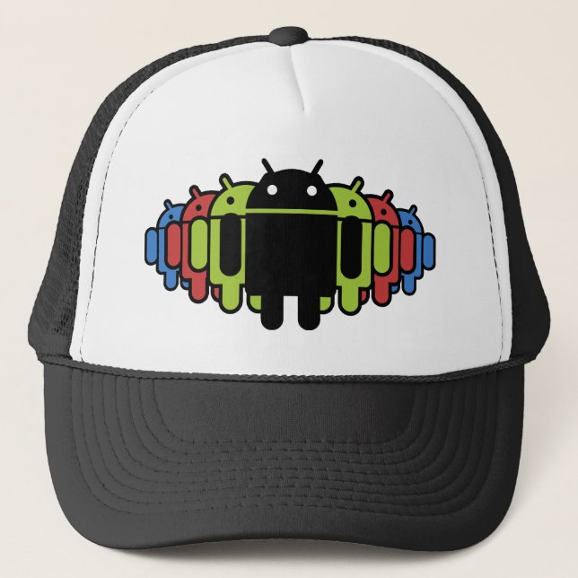 Multi coloured Droid Army Trucker Hat (Front)