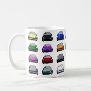 Multi-coloured Electric Vehicle SUV Cars Coffee Mug