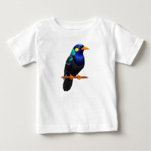Multi-Coloured Exotic Bird Baby T-Shirt