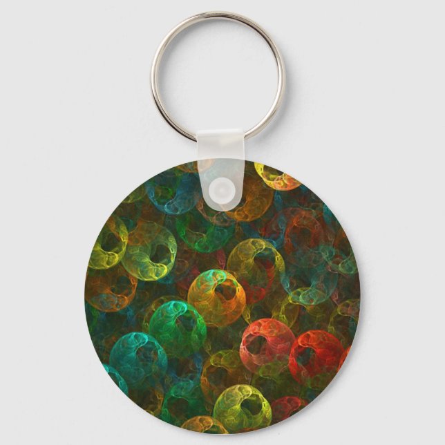 Multi Coloured Eyes Key Ring (Front)