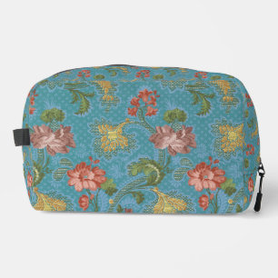 Multi-Coloured Flowers Pattern Dopp Kit