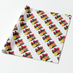 Multi-Coloured Flowers Wrapping Paper