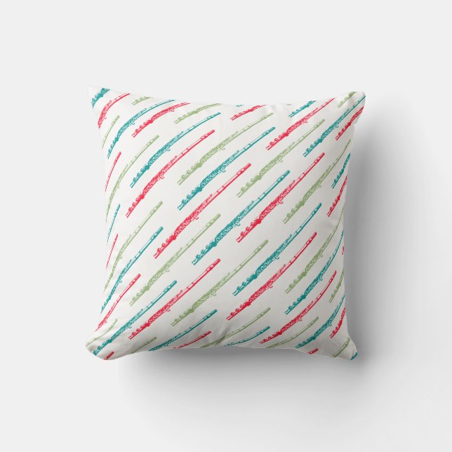 Multi Coloured Flutes Cushion (Front)