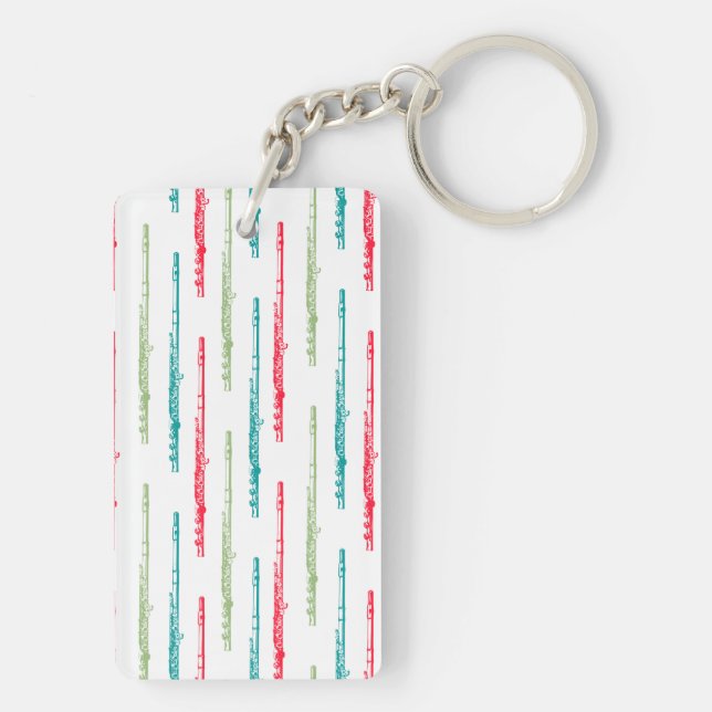 Multi Coloured Flutes Key Ring (Back)