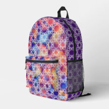 Multi-Coloured Geometric  Backpack by Joya Eve
