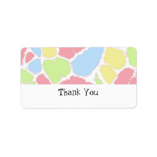 Multi-Coloured Giraffe Fur Pattern Label