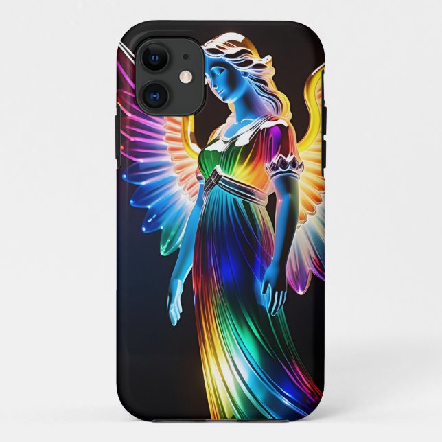 Multi-coloured glass Angel Case-Mate iPhone Case (Back)