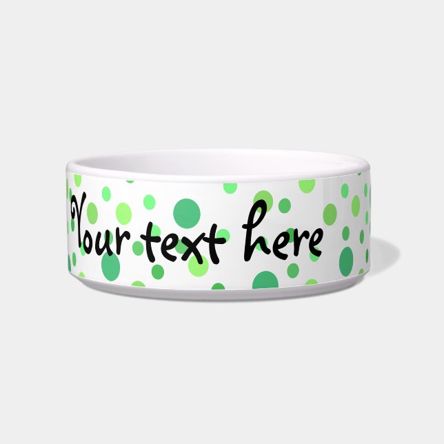 Multi coloured green polka dots bowl (Left)