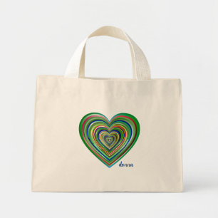 Multi Coloured Heart Tote Bag