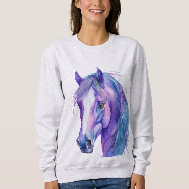 Multi-coloured Horse  Sweatshirt (Front)