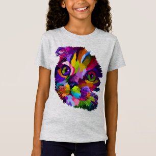 Multi Coloured Kitten Pop Art T-Shirt