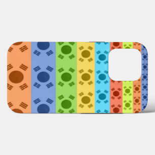 Multi-Coloured Korean Flag Art Print iPhone 13 Pro Case